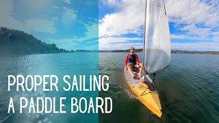 Can Your Stand Up Paddle Board Sail? First Official Sail Of The Sailsup