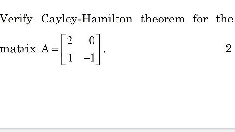 Cayley Hamilton Theorem | IGNOU | DEC 2021 | Linear Algebra #ignou #mte02solvedquestionpaper