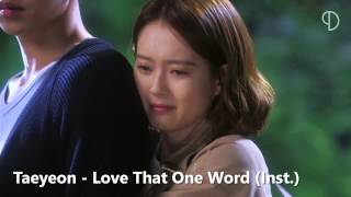 Taeyeon - Love That One Word (Instrumental)