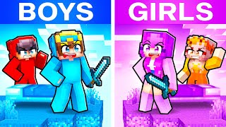 BOYS vs GIRLS Bedwars In Minecraft! screenshot 1