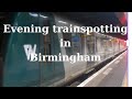Evening trainspotting in Birmingham -Filmare de seara a trenurilor in gara Birmingham