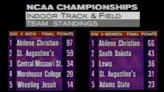 Ncaa division ii indoortrack and field championships indianapolis, in
march 13-14, 1998 video highlights include the following: •
women’s long jump – elena s...