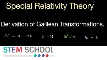 Special Relativity Theory-1 (Derivation of Galilean Transformations)