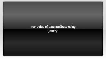 max value of data attribute using jquery
