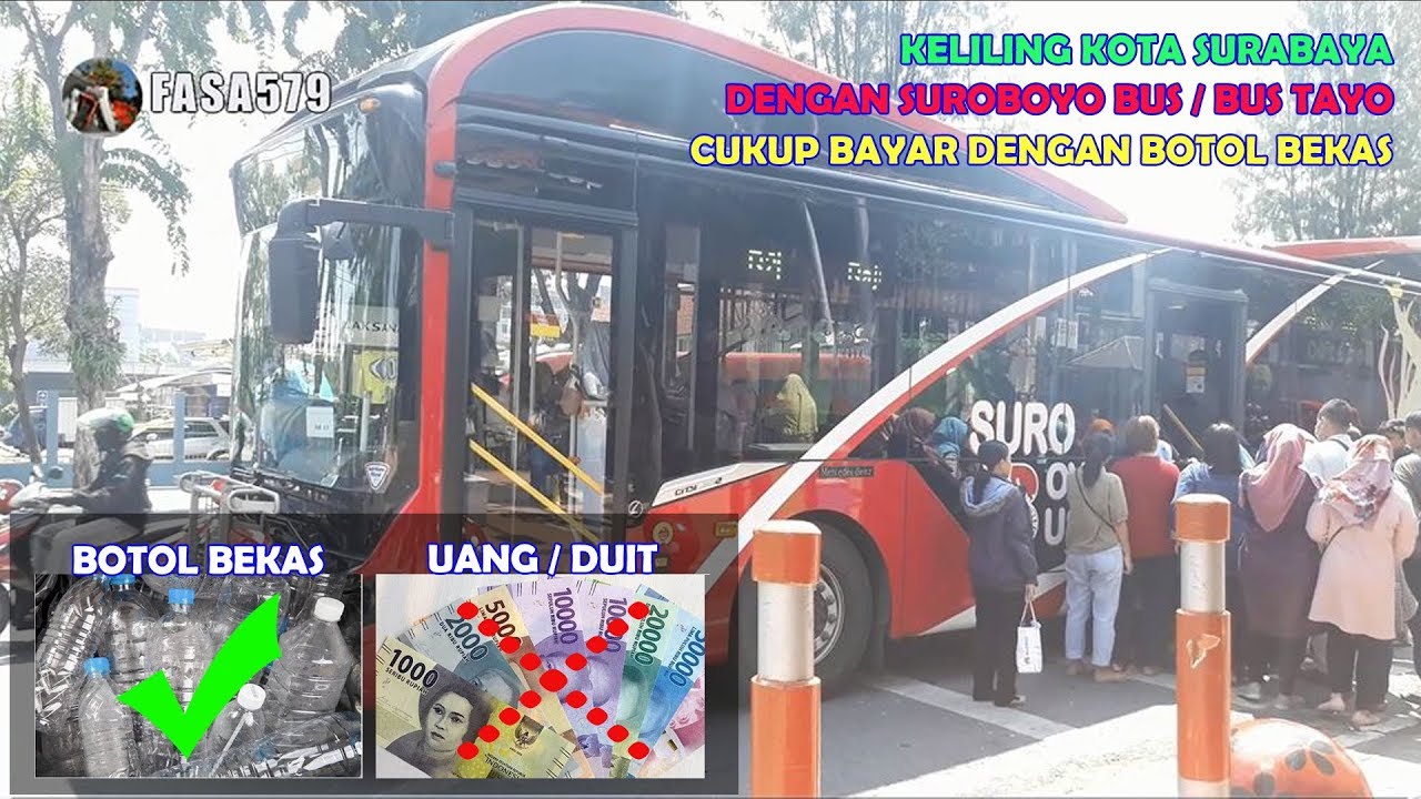 Keliling Kota  Surabaya  Naik Suroboyo Bus Hanya Dengan 