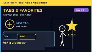 How to Use Tabs & Favorites in Microsoft Edge for Kids (Ages 8–12) screenshot 2