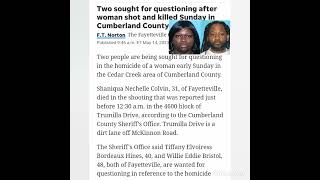 Shaniqua Nechelle Colvin sh9t & ki!!ed Tiffany Hines & Willie Bristol are now wanted for questioning