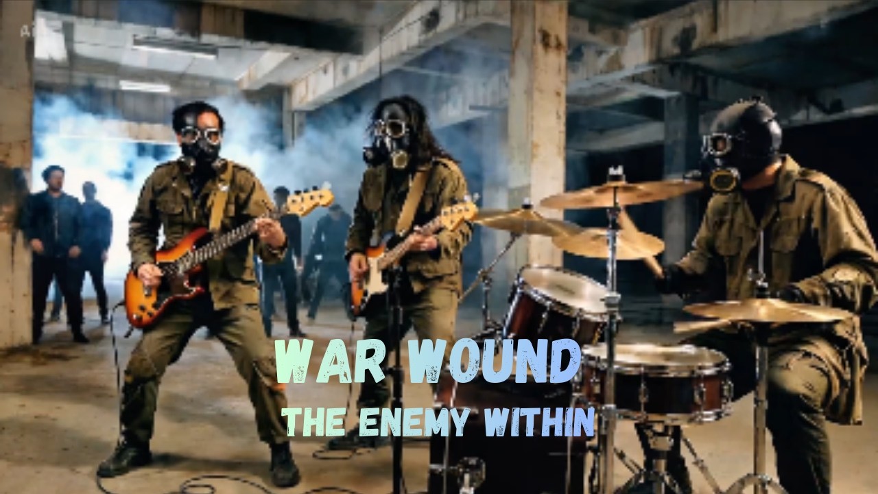 War Wound-The Enemy Within. Aggressive Heavy metal battle combat music  Industrial metal crossover.