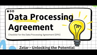 Checklist for Data Processing Agreement - GDPR