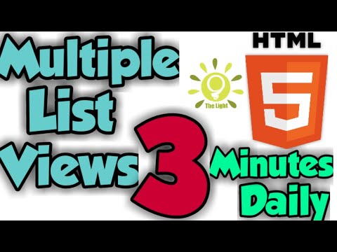 Multiple List Views in html | How to make List in html5