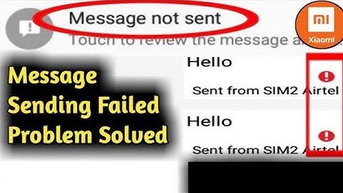 Redmi Note 7, 8 Pro Message Not Sent Problem Solved