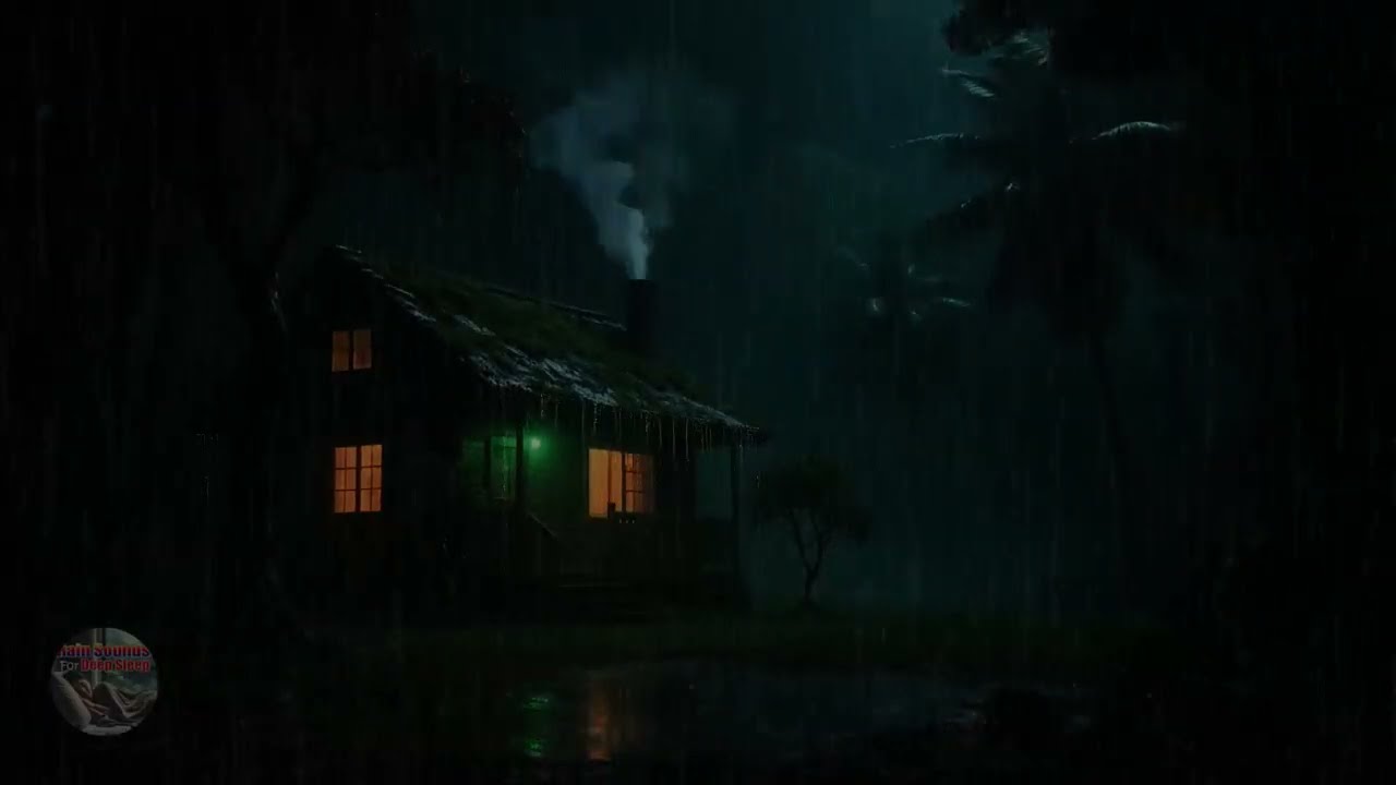 Deep Sleep Tonight  Rain and Thunder Sounds in the Woods for Relaxation 🌧️⚡