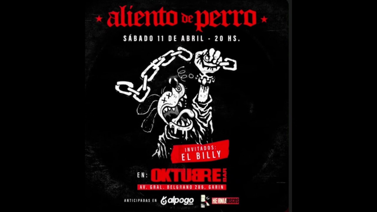 Aliento de Perro – 11 de Abril en Oktubre Bar (Garín)