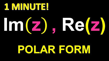 1 Minute Mastery Imagine and Real Parts of a Complex Number in Polar Form, Valuable Details in Desc.