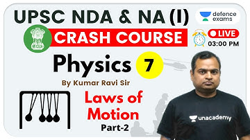3:00 PM - UPSC NDA & NA (I) 2020 | Physics by Kumar Ravi Sir | Laws of Motion (Part-2)