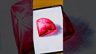 Famous Ruby Gemstone ♦️ #procreate #shorts #art #watercolor Profile
