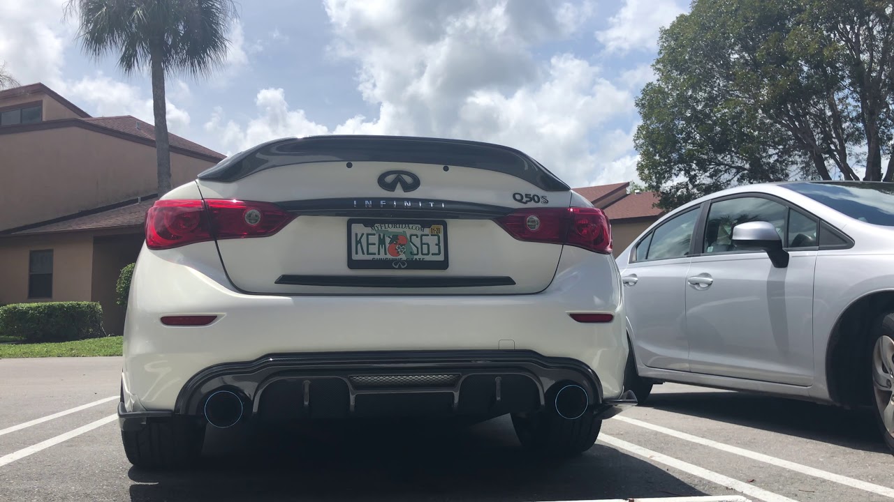 Q50 exhaust 3.7 YouTube