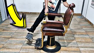 Cadeira De Barbeiro Antiga Ferrante Anos 50 Restaurada - R$ 6.990