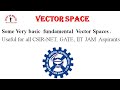 Fundamental Vector Spaces. Very very Important for CSIR - NET, GATE Aspirants.