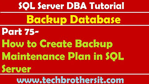 SQL Server DBA Tutorial 75-How to Create Backup Maintenance Plan in SQL Server