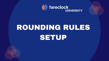 Rounding Rules Setup