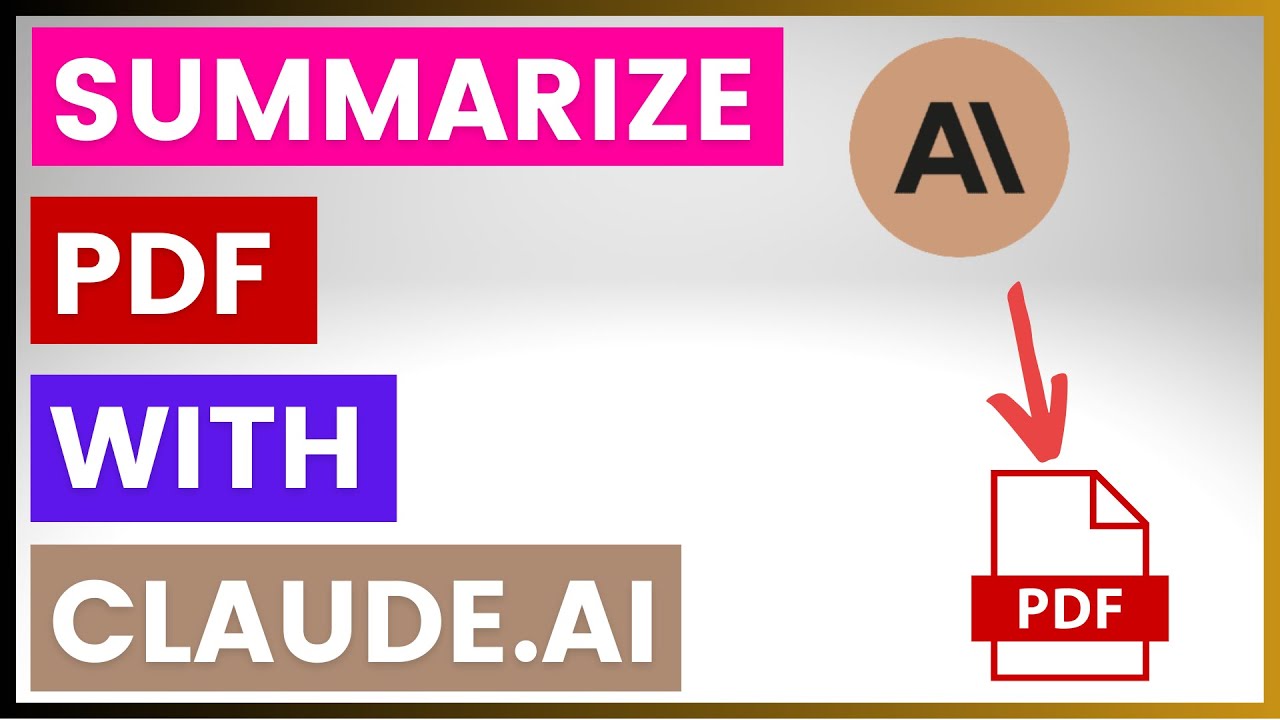 How To Summarize A PDF File With Claude AI? - YouTube