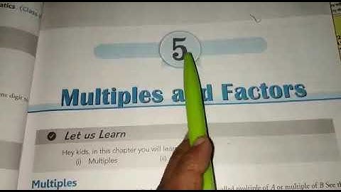 Class 5 chapter 5 Multiple and Factors (Part 1) exercise 5.1
