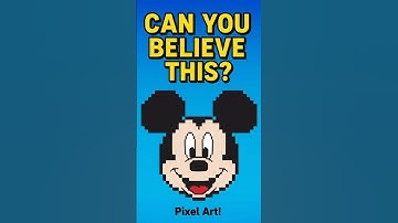 Pixel Mickey Mouse🤩😱| Quick Tutorial #art #drawing #pixelart