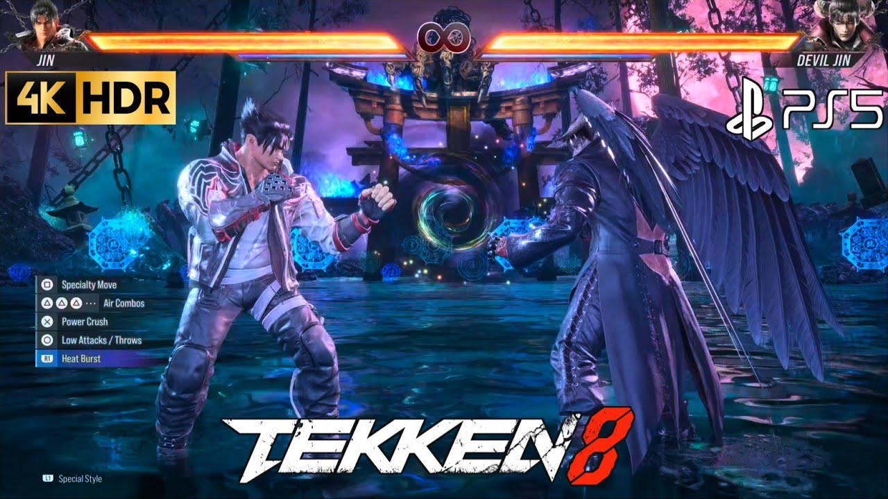 Jin Vs Devil Jin TEKKEN 8 Jin Vs Devil Jin Fight 4K 60FPS ULTRA HDR PS5 | Tekken 8 Jin Vs Devil Jin