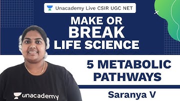 Make Or Break For Life Science | 5 Metabolic Pathways | Unacademy Live CSIR UGC NET | Saranya V
