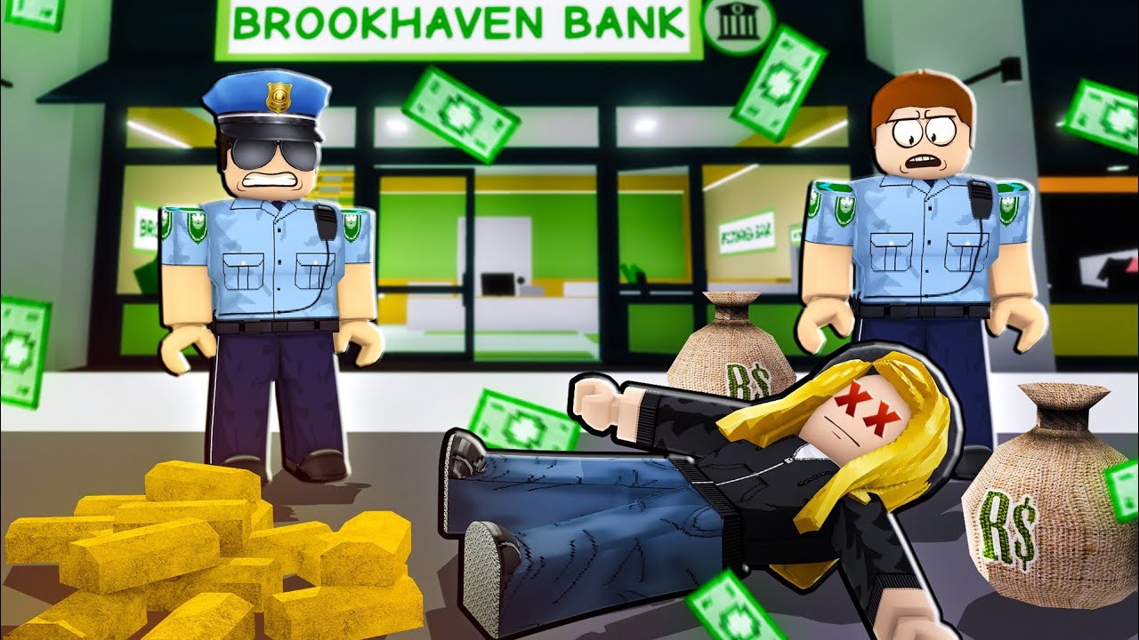 Trinity Dies Trying to Rob the Bank in Brookhaven!! - YouTube
