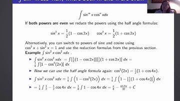 Calculus II, Lecture 9, V3  Half Angle Formulas