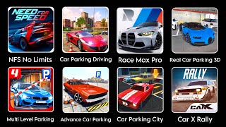  NFS No Limits,Car Parking Driving,Race Max Pro,Real Car Parking 3D,Multi Level Parking,Car X Rally screenshot 5
