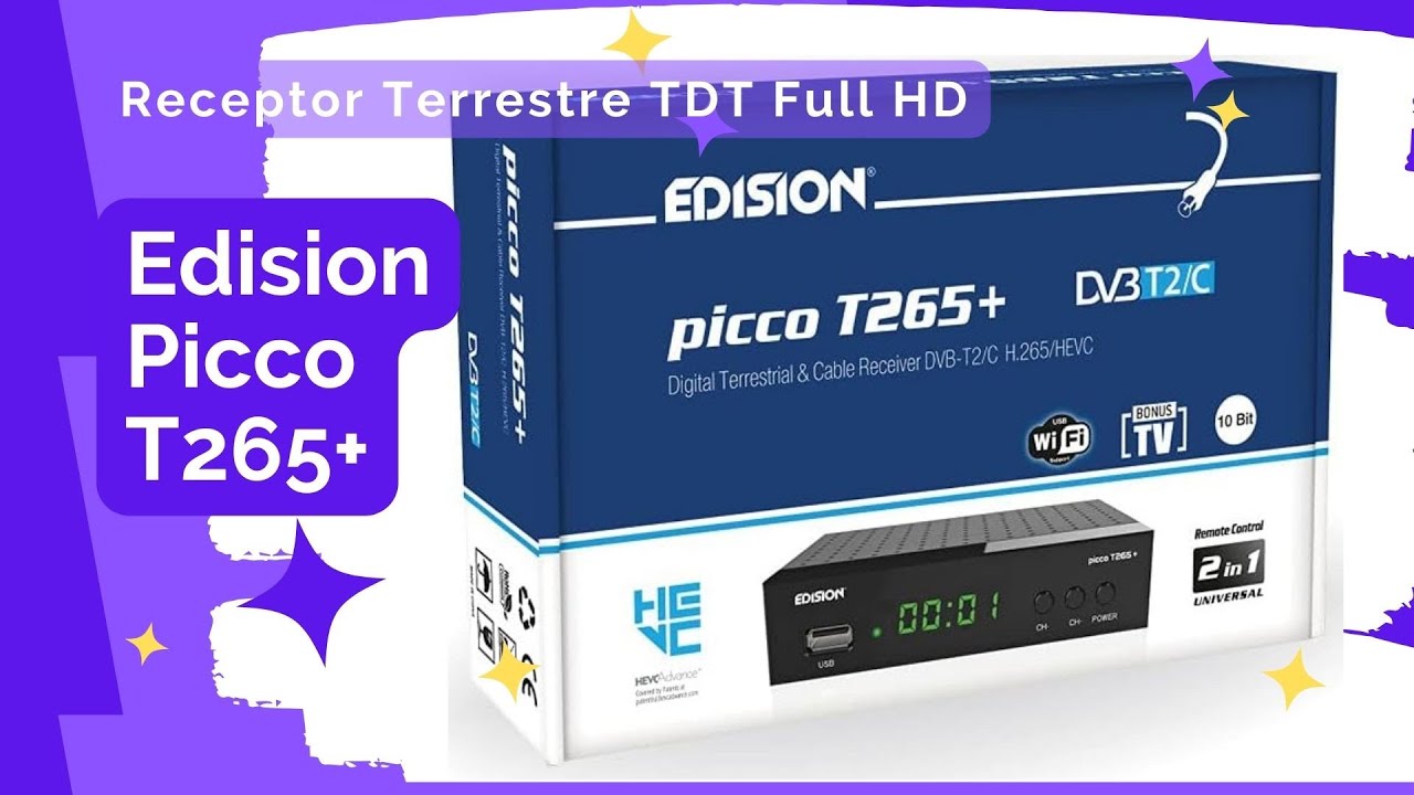 Sin TDT 🔴📺 Solución Decodificador TDT Edision Picco 265+ Full HD