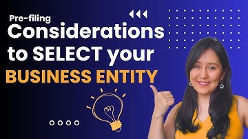 Selecting the One ... The Business Entity to Start Your Venture