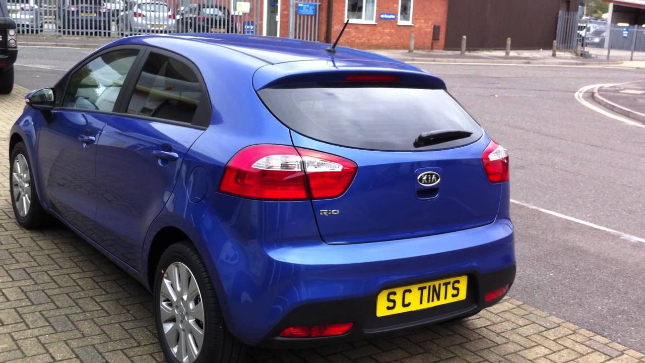 Kia Rio with medium tints on all rear windows - YouTube