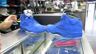 Nike Air Jordan - Blue Suede 5's, at Street Gear Hempstead NY
