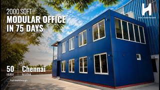 Prefab Office Tour: Inside a 2000 Sq Ft Modular Workspace in Chennai | Habitainer