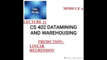 LECTURE 21||DATAMINING AND WAREHOUSING||Prediction
