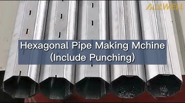 Hexagonal Pipe Making Mchine (With hole punching)