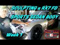 Sculpting a mazda rx7 sports sedan class race body  week 1