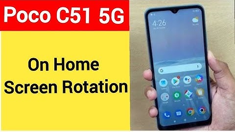 How to turn on home screen rotation, home screen auto rotation on off kaise karen, Poco C51 5G me ho