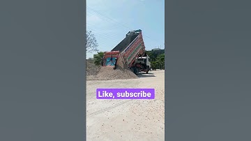 Unloading of crush stone by Dumper # Civil Engineering status !!!