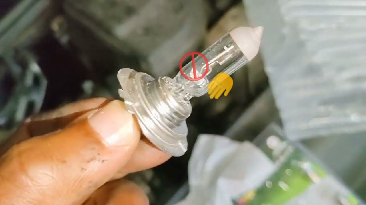 how to change Citroen C4 headlight light bulb 12V H7 YouTube