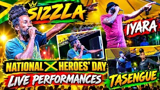SIZZLA,IYARA 🇯🇲NATIONALHEROES' DAY (LIVE PERFORMANCES) AT NANNY TOWN +TASENGUE,POPCAAN