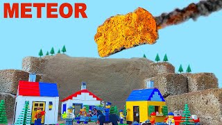 LEGO Dam METEOR : Disaster Airplanes, Dam Collapse and Flood Village  Ep 24