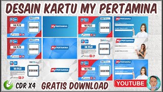 DESAIN TEMPLATE KARTU MYPERTAMINA 2022 DENGAN CORELDRAW