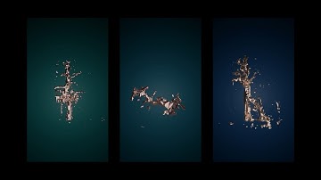 Three GAN-generated trees in a Latent Space Walk
