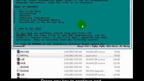 How to install Turbo C/C++ in Microsoft Windows XP/7/8/10