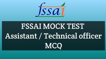 Fssai Mock Test | fssai assistant preparation | Fssai exam preparation 2021| Fssai recruitment 2021